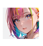 虹色の髪の少女0（個別スタンプ：39）