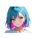 虹色の髪の少女0（個別スタンプ：40）