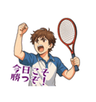 テニス 男子 部活 スポーツ (小)（個別スタンプ：7）
