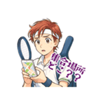 テニス 男子 部活 スポーツ (小)（個別スタンプ：18）