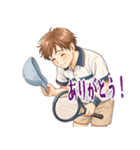 テニス 男子 部活 スポーツ (小)（個別スタンプ：21）