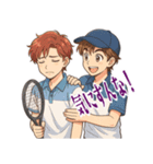 テニス 男子 部活 スポーツ (小)（個別スタンプ：22）