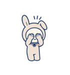 [アレンジ用]ウサギ着ぐるみのうさこ（個別スタンプ：8）