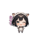 シマシマしまうまガール（個別スタンプ：4）