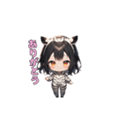 シマシマしまうまガール（個別スタンプ：6）
