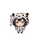 シマシマしまうまガール（個別スタンプ：34）
