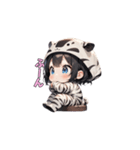 シマシマしまうまガール（個別スタンプ：36）