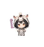 シマシマしまうまガール（個別スタンプ：37）