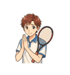 テニス 男子 部活 スポーツ（個別スタンプ：4）