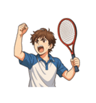 テニス 男子 部活 スポーツ（個別スタンプ：7）