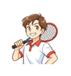 テニス 男子 部活 スポーツ（個別スタンプ：12）