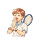 テニス 男子 部活 スポーツ（個別スタンプ：14）