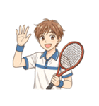 テニス 男子 部活 スポーツ（個別スタンプ：15）