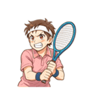 テニス 男子 部活 スポーツ（個別スタンプ：19）