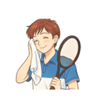 テニス 男子 部活 スポーツ（個別スタンプ：20）