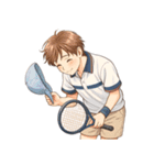 テニス 男子 部活 スポーツ（個別スタンプ：21）