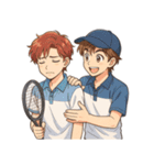 テニス 男子 部活 スポーツ（個別スタンプ：22）