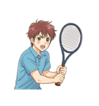 テニス 男子 部活 スポーツ（個別スタンプ：24）