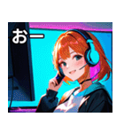 ゲーミング女子1（個別スタンプ：6）