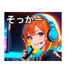 ゲーミング女子1（個別スタンプ：10）