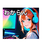 ゲーミング女子1（個別スタンプ：22）