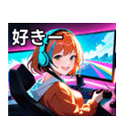 ゲーミング女子1（個別スタンプ：35）