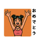 Y2Kっぽい女の子のイラスト1（個別スタンプ：5）
