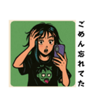 Y2Kっぽい女の子のイラスト1（個別スタンプ：6）