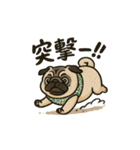 シン・ししまる(パグ犬)40スタンプ（個別スタンプ：4）