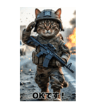 感情を伝える 進撃の猫軍団スタンプ（個別スタンプ：4）