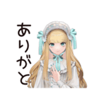 ゴシック＆ロリータガールの推し活応援（個別スタンプ：3）