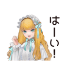 ゴシック＆ロリータガールの推し活応援（個別スタンプ：7）