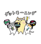 かわいい猫と女の子【修正版】（個別スタンプ：1）