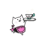 かわいい猫と女の子【修正版】（個別スタンプ：4）