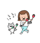 かわいい猫と女の子【修正版】（個別スタンプ：16）