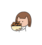 かわいい猫と女の子【修正版】（個別スタンプ：24）