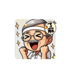 動く！テニスを楽しむキュートなオジちゃん（個別スタンプ：3）