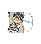 動く！テニスを楽しむキュートなオジちゃん（個別スタンプ：8）