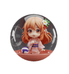 オレンジの精霊みなみちゃんカプセルトイ2（個別スタンプ：1）