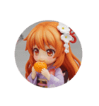 オレンジの精霊みなみちゃんカプセルトイ2（個別スタンプ：5）