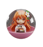オレンジの精霊みなみちゃんカプセルトイ2（個別スタンプ：6）