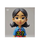 カラフル粘土キャラ劇場（個別スタンプ：3）