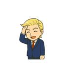 クールすぎ！！金髪スーツくん（個別スタンプ：5）