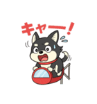 黒柴ナナちゃんと遊園地（個別スタンプ：10）