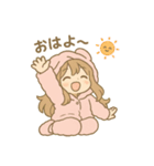 ゆるふわルームウェアガール（個別スタンプ：1）