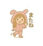 ゆるふわルームウェアガール（個別スタンプ：4）