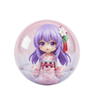 紫の精霊みなみちゃんカプセルトイ（個別スタンプ：6）