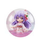 紫の精霊みなみちゃんカプセルトイ（個別スタンプ：7）