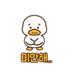 アヒルさん韓国語バージョン（個別スタンプ：11）