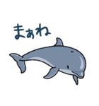イルカは半球睡眠（個別スタンプ：11）